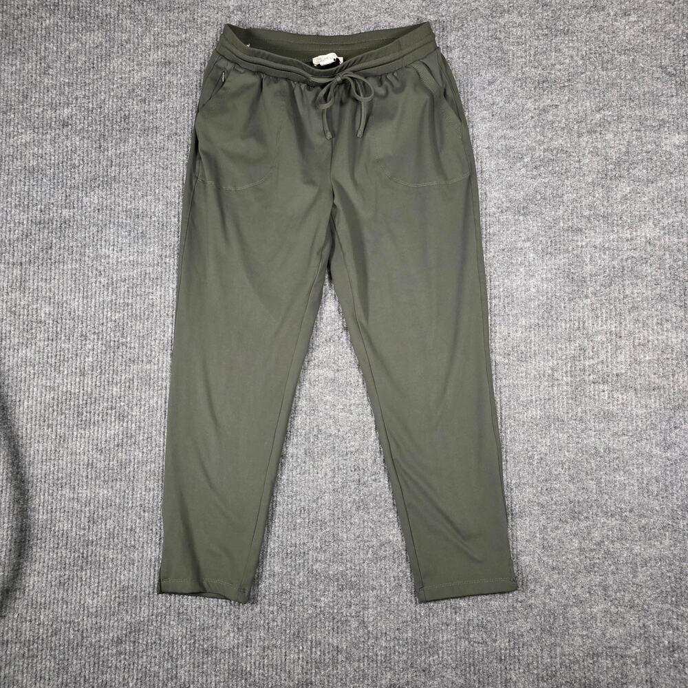 Rachel Zoe Womens M Green Pull On Ankle Pants Elastic Waist Jogger Trousers